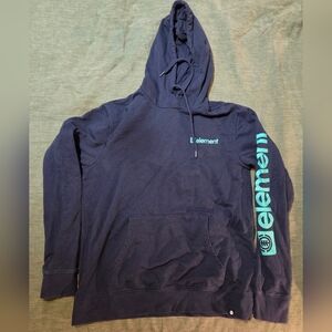 Element Dark Blue Hoodie with Teal Accents